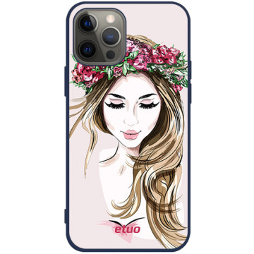 Phone case - casey Soft Flex Design - Fashion Girls - Natural look - navy blue