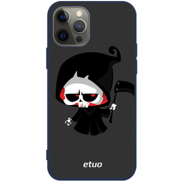Phone case - casey Soft Flex Design - Horror - Death with a scythe - navy blue
