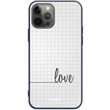 Phone case - casey Soft Flex Design - Minimalist - Checkered Case - navy blue