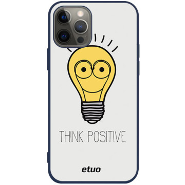 Phone case - casey Soft Flex Design - Minimalist - Think Positive - navy blue