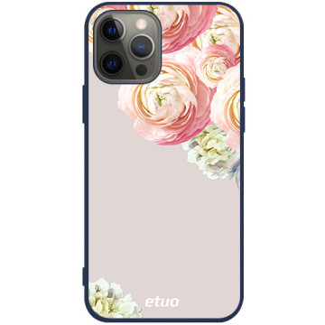 Phone case - casey Soft Flex Design - PasteLove - Pastel roses - navy blue
