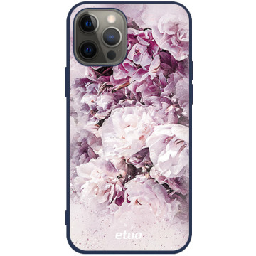 Phone case - casey Soft Flex Design - PasteLove - Purple Flowers - navy blue