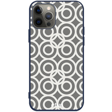 Phone case - casey Soft Flex Design - Simple Design - Wallpaper with circles - navy blue