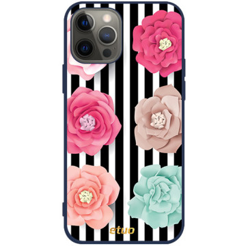 Phone case - casey Soft Flex Design - Spring Case - Symmetrical spring - navy blue