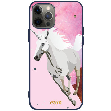 Phone case - casey Soft Flex Design - Summer Vibes - Pink Unicorn - navy blue