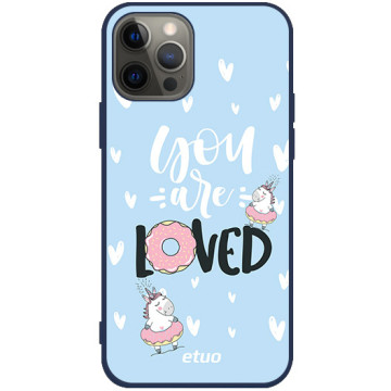 Phone case - casey Soft Flex Design - Unicorn - Loved - navy blue