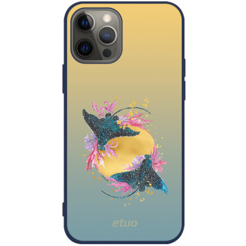 Etui na telefon - casey Soft Flex Design - Water stories - Coat - granatowy