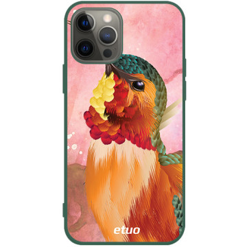 Phone case - casey Soft Flex Design - Autumn - Pattern with hummingbird - green