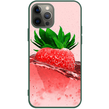 Phone case - casey Soft Flex Design - Fruits and Tropical - Strawberry - green