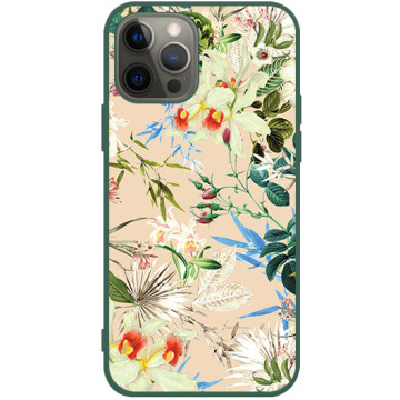 Phone case - casey Soft Flex Design - Fruits and Tropical - Small flowers - green