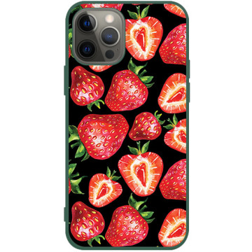 Phone case - casey Soft Flex Design - Fruits and Tropical - Strawberries - green