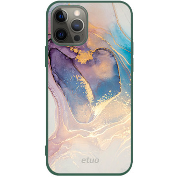 Phone case - casey Soft Flex Design - Gold Abstract - Watercolor design - green
