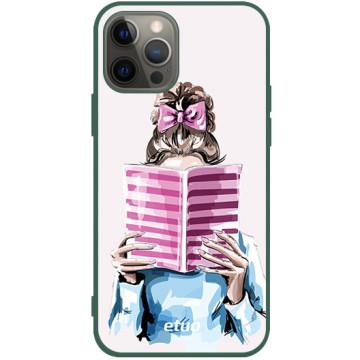 Phone case - casey Soft Flex Design - Fashion Girls - Book lover - green