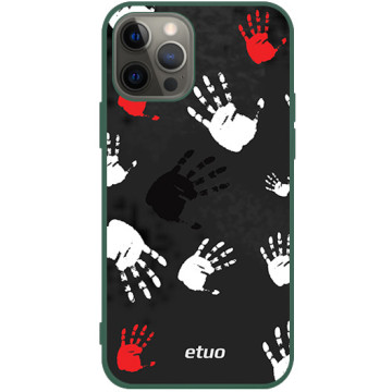 Phone case - casey Soft Flex Design - Horror - Hand prints - green