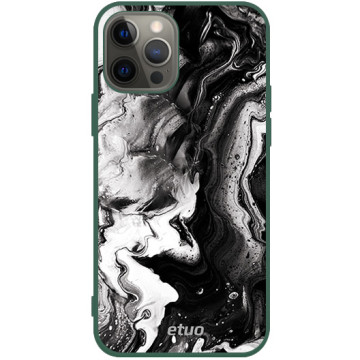 Phone case - casey Soft Flex Design - Insta Marble - White-black marble - green