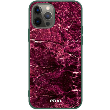 Phone case - casey Soft Flex Design - Insta Marble - Crimson marble - green