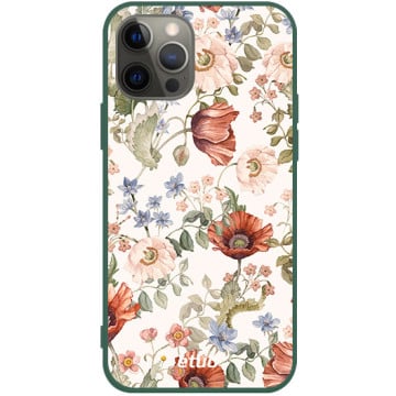 Etui na telefon - casey Soft Flex Design - Floral impressions - Kasiags Field poppies - zielony