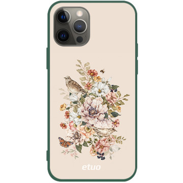 Etui na telefon - casey Soft Flex Design - Floral impressions - Kasiags Romantic grove - zielony