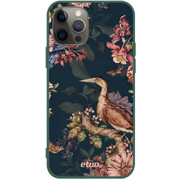Etui na telefon - casey Soft Flex Design - Floral impressions - Kasiags Bird songs - zielony