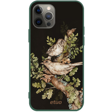 Etui na telefon - casey Soft Flex Design - Floral impressions - Kasiags On a branch - zielony