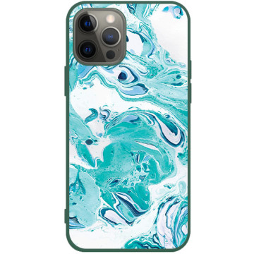 Phone case - casey Soft Flex Design - Marble Case - Blue Marble - green