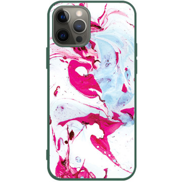 Phone case - casey Soft Flex Design - Marble Case - Pink Marble - green
