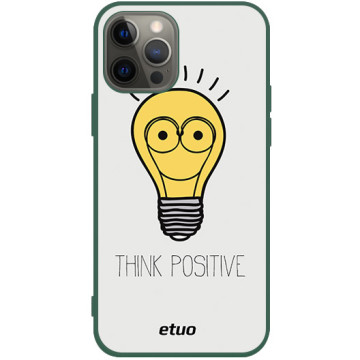 Phone case - casey Soft Flex Design - Minimalist - Think Positive - green