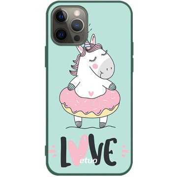 Phone case - casey Soft Flex Design - Unicorn - Unicorn Love - green