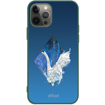 Etui na telefon - casey Soft Flex Design - Water stories - Swan - zielony