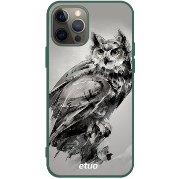 Phone case - casey Soft Flex Design - Wild Animals - Graphic owl - green