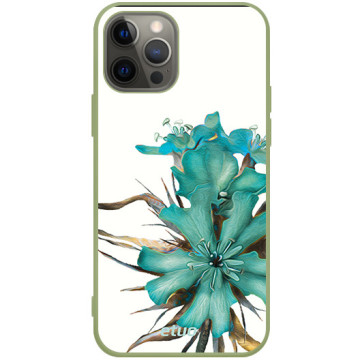 Phone case - casey Soft Flex Design - Botanic - Sea Flower - khaki