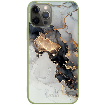 Phone case - casey Soft Flex Design - Gold Abstract - Marble with a golden application - khaki