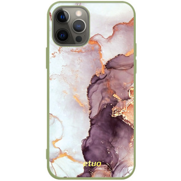 Phone case - casey Soft Flex Design - Gold Abstract - Blueberry glow with gold - khaki