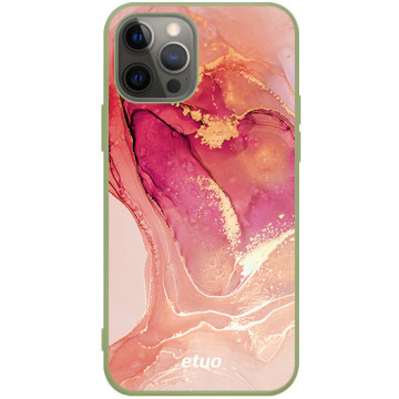 Phone case - casey Soft Flex Design - Gold Abstract - Pastel marble - khaki