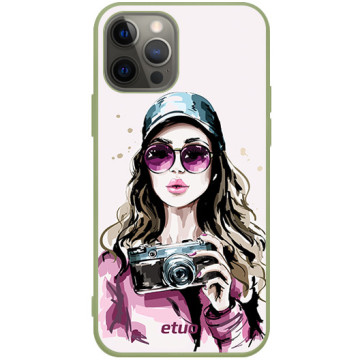 Phone case - casey Soft Flex Design - Fashion Girls - Photo geek - khaki