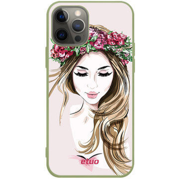 Phone case - casey Soft Flex Design - Fashion Girls - Natural look - khaki