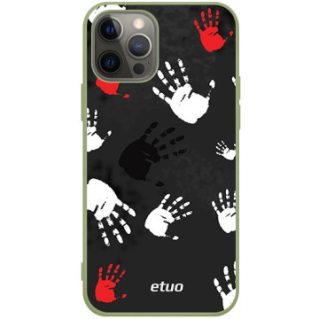 Phone case - casey Soft Flex Design - Horror - Hand prints - khaki