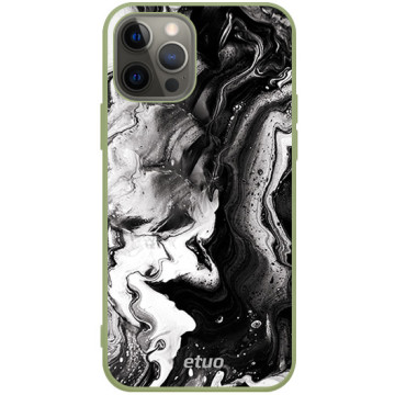 Phone case - casey Soft Flex Design - Insta Marble - White-black marble - khaki