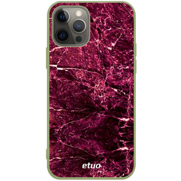 Phone case - casey Soft Flex Design - Insta Marble - Crimson marble - khaki