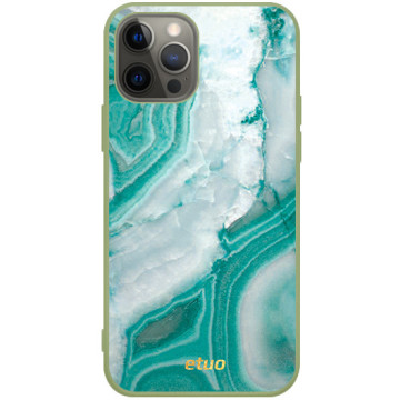 Phone case - casey Soft Flex Design - Insta Marble - Turquoise marble - khaki