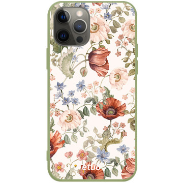 Etui na telefon - casey Soft Flex Design - Floral impressions - Kasiags Field poppies - khaki