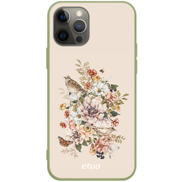 Etui na telefon - casey Soft Flex Design - Floral impressions - Kasiags Romantic grove - khaki