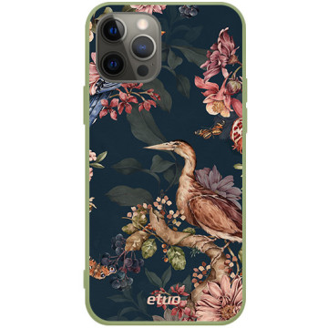 Etui na telefon - casey Soft Flex Design - Floral impressions - Kasiags Bird songs - khaki