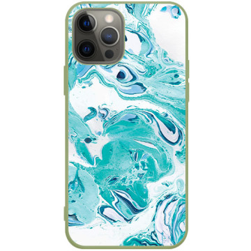 Phone case - casey Soft Flex Design - Marble Case - Blue Marble - khaki