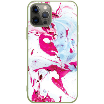 Phone case - casey Soft Flex Design - Marble Case - Pink Marble - khaki