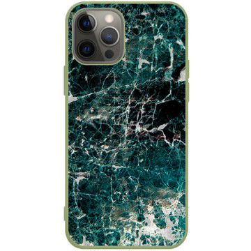 Phone case - casey Soft Flex Design - Marble Case - Green Marble - khaki