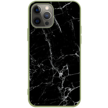 Phone case - casey Soft Flex Design - Marble Case - Black Marble - khaki