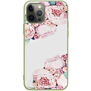 Phone case - casey Soft Flex Design - PasteLove - Pastel flowers - khaki