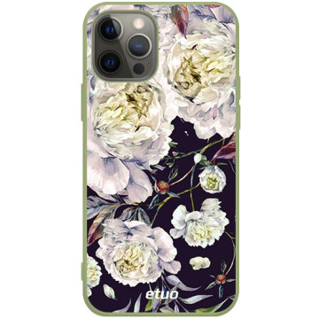 Phone case - casey Soft Flex Design - PasteLove - Peonies - khaki