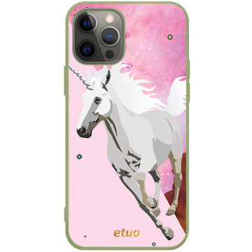 Phone case - casey Soft Flex Design - Summer Vibes - Pink Unicorn - khaki